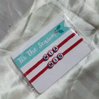 Pareja de pulceras personalizadas