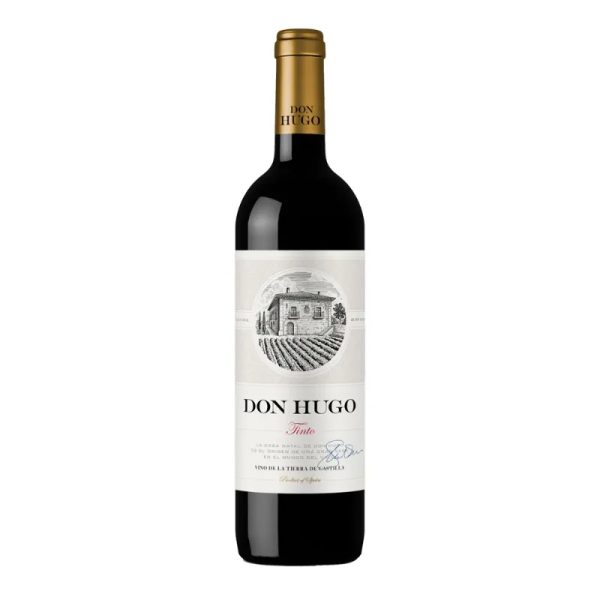 Vino Tinto 3 meses Barrica Tempranillo DON HUGO 750 ml/12 Caja