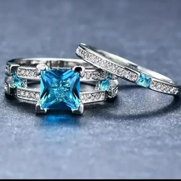 Pareja de anillos de acero inoxidable