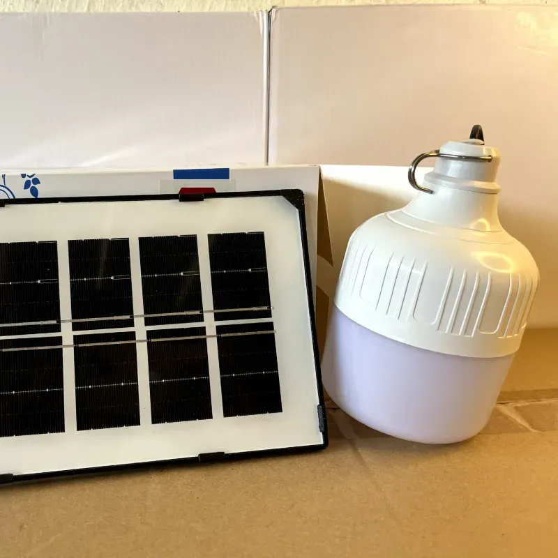 IMAGE-Bombilla LED Solar Recargable USB Larga Duración 4H celda solar, 3 Modos Luz, Para Camping, Apagones, Hogar(50W)