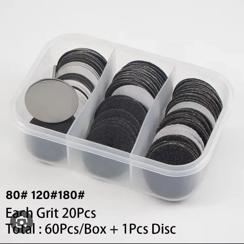 Caja de repuesto lima para pedicura con su fresa