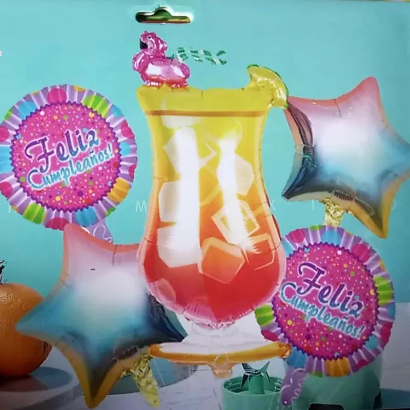 Set Globos Decoración "COPA COCTAIL TROPICAL"