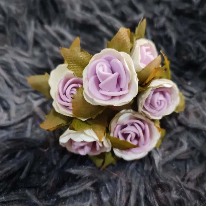 Flores de foami y papel ramo de 6 unidades