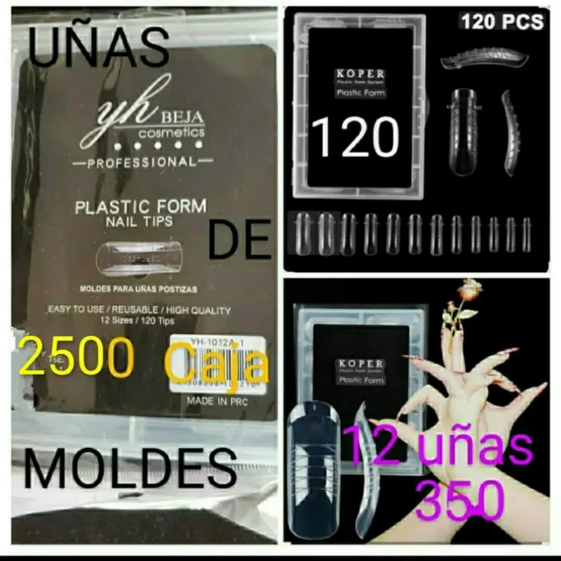 CAJA DE MOLDES DE 120 UÑAS