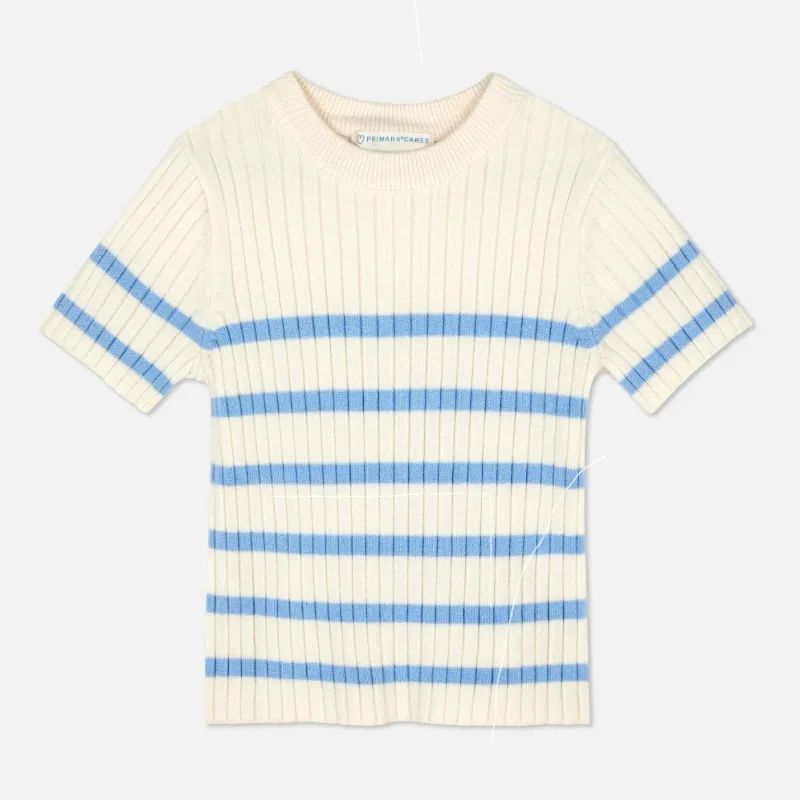 PRIMARK Pulóver de niña con rayas azules