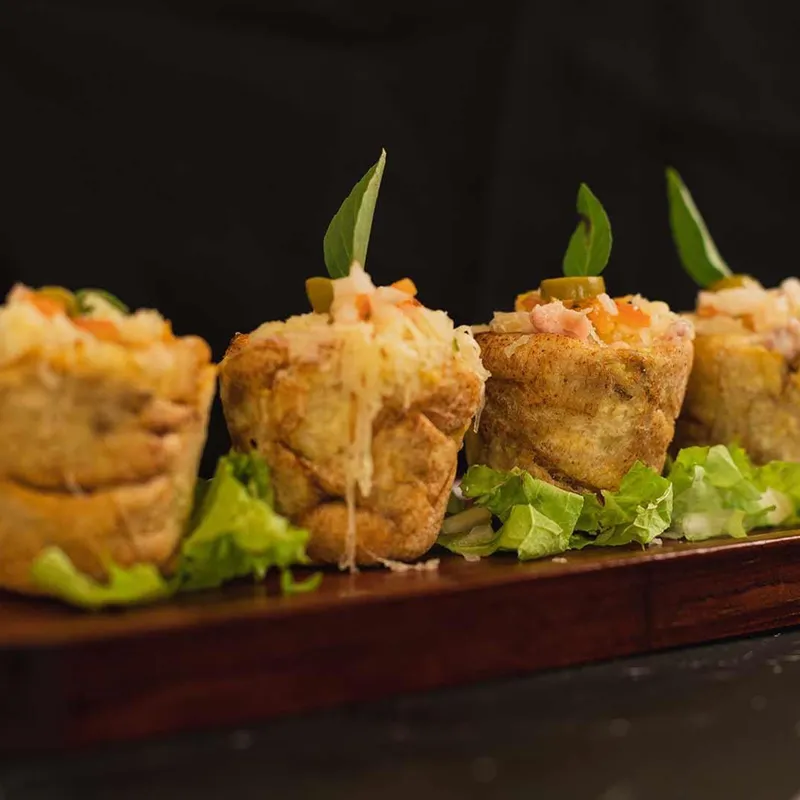 Tostones Rellenos Jamon y Queso