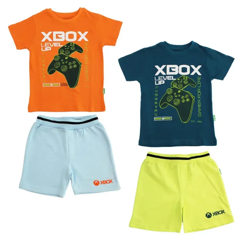 Conjunto de Camiseta y Short Xbox para Bebé Naranja/Azul/Verde