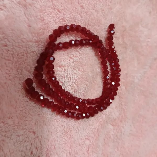 Swaroskis tira 4 mm rojo vino