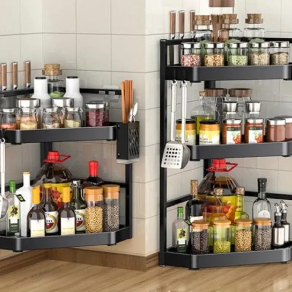 Estante esquinero de 3 niveles para la cocina