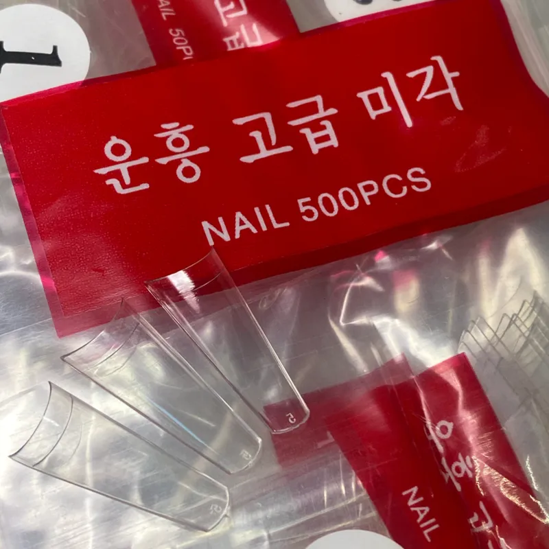 Uñas Coffin Media 500pzs