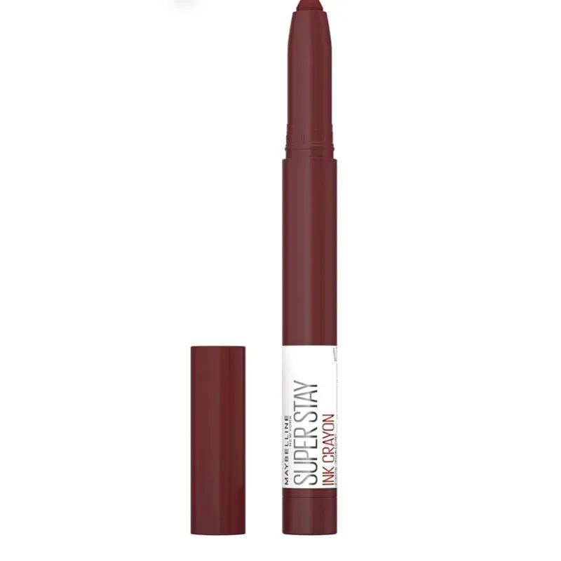 Maybelline New York SuperStay Ink Crayon lápiz labial mate de larga duración con sacapuntas integrado, color drive the future, 0.04 onzas