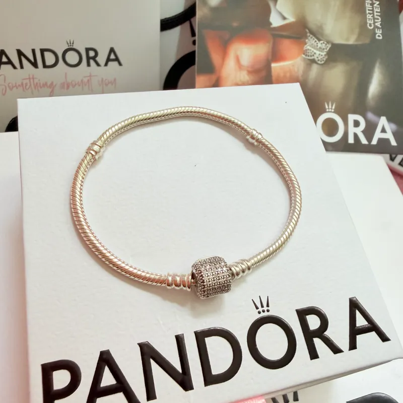*PANDORA ORIGINAL 100 %*  Cierre barril con zirconias