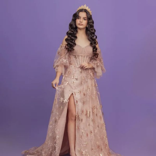 Vestido Rosa Palo de Estrellas