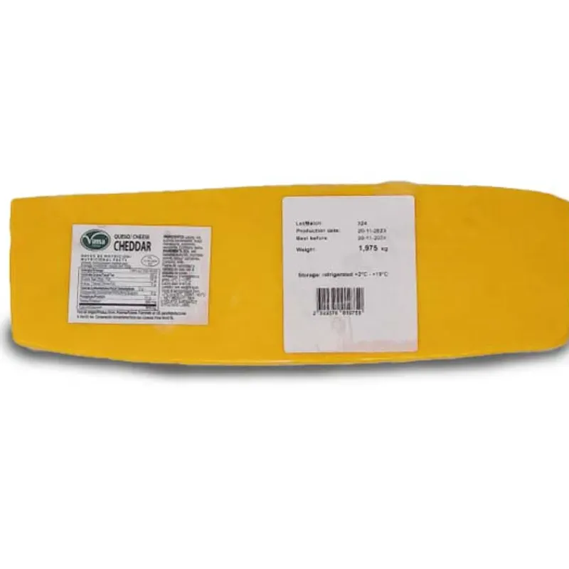 QUESO CHEDDAR (PL)  BARRA 2 KG C/7 UND 1002994 PRECIO 15.24