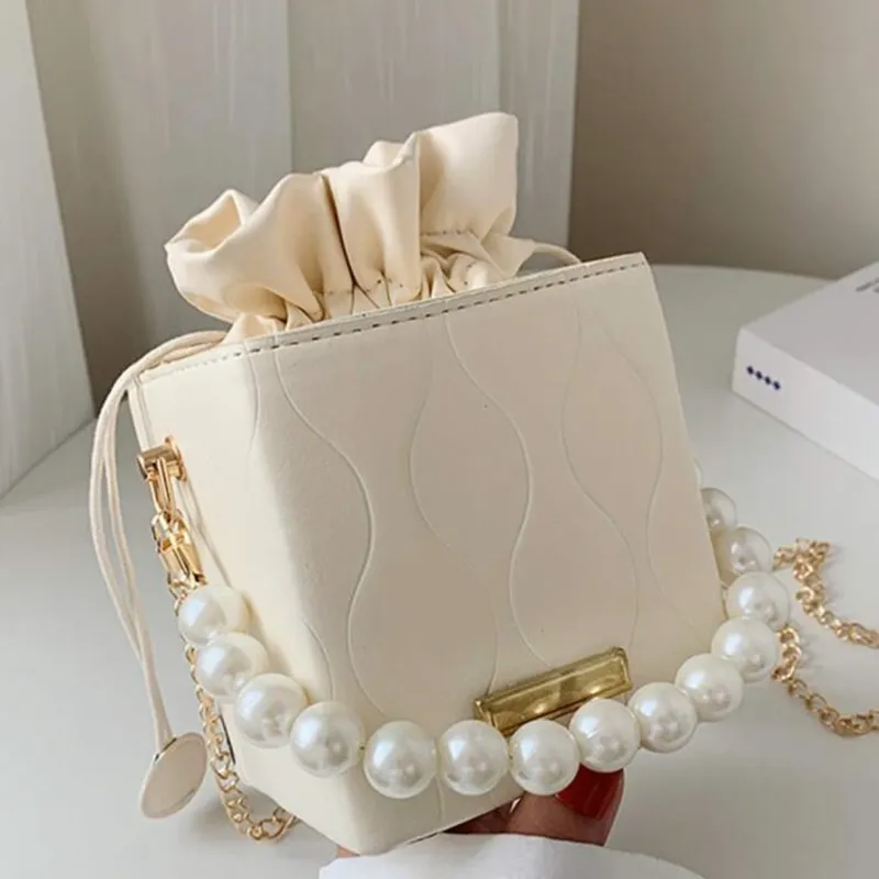 Bolso cubo mini con patrón geométrico