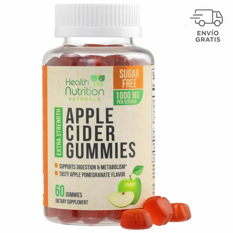 Gomitas de vinagre de manzana de manzana vegana 1000mg