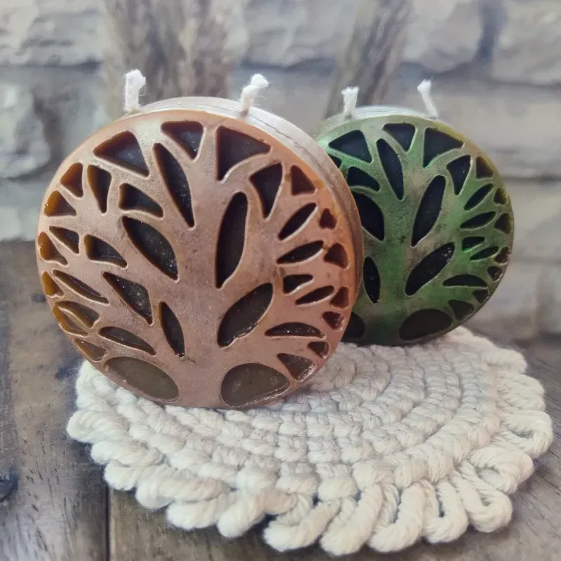 Vela aromática con forma de Árbol de la Vida