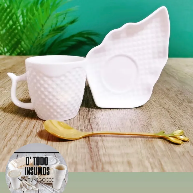 Set Tazas Café/Hoja