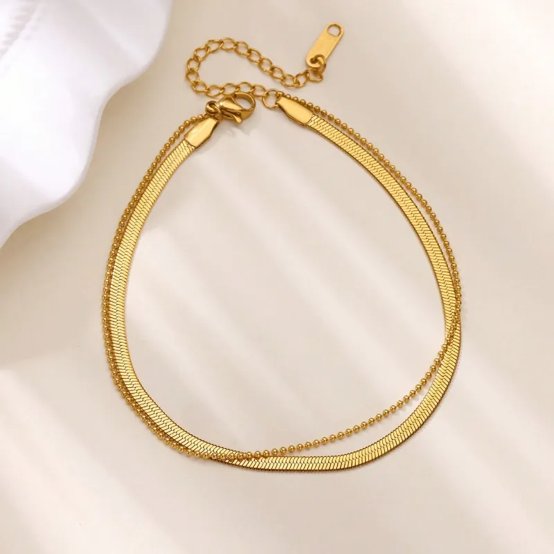 Tobillera de acero inoxidable