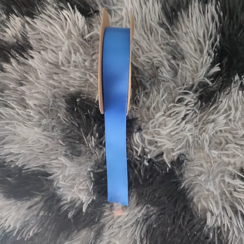 Cinta de satín 2,5cm azul oscuro