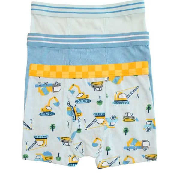 Conjunto de Boxers Infantiles Temática Grúas/Camiones