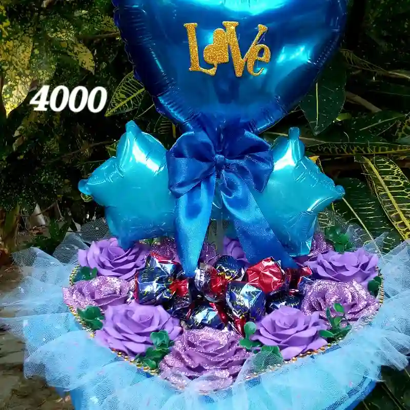 Corazón con bombones