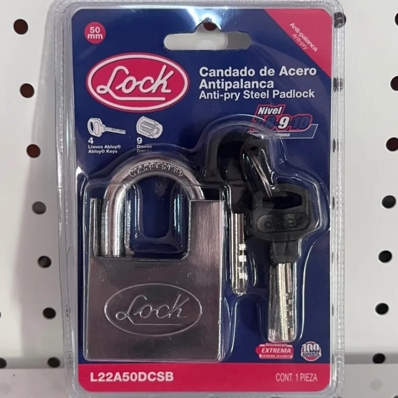 Candado de acero anti palanca