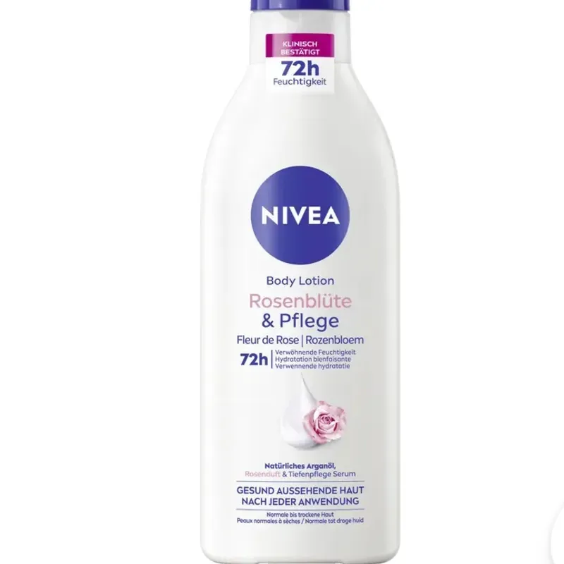NIVEA CREMA CORPORAL CON ACEITE DE ARGÁN Y FRAGANCIA DE ROSA 72 HORAS DE HIDRATACIÓN (400ml)