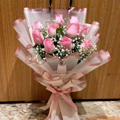 Ramo de 10 Rosas naturales importadas