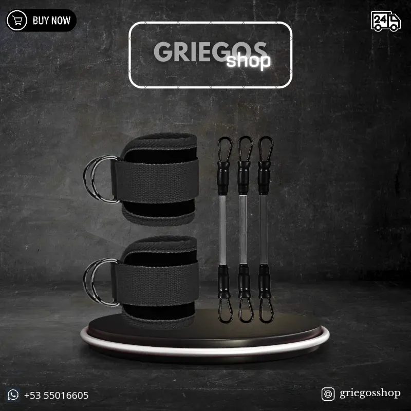 Set de Ligas + Tobilleras | Negro