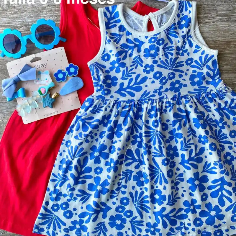 PRIMARK Bata azul y blanca