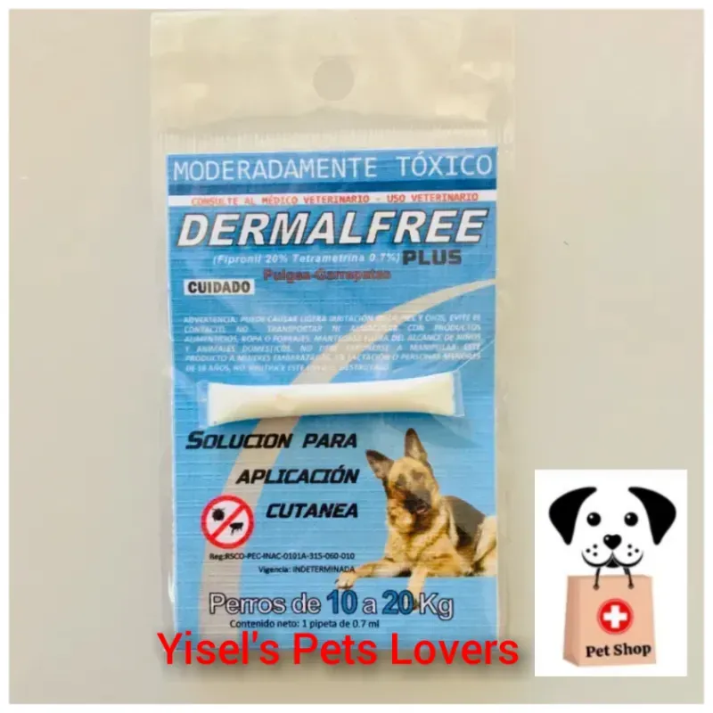 Dermalfree (pipeta original de fipronil), pipetas para eliminar pulgas, garrapatas, piojos y mosquitos
