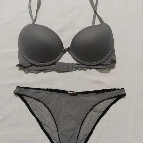 Conjunto blumer con ajustador gris