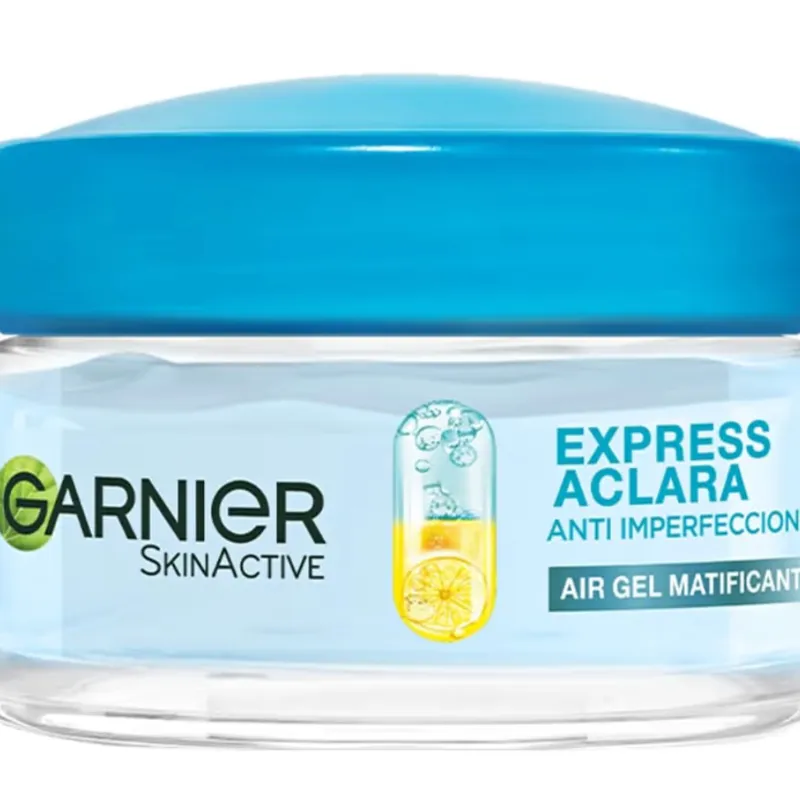 Garnier Express Aclara Crema Hidratante Matificante Anti-imperfecciones,con Vitamina C, Ácido salicílico y Niacinamida