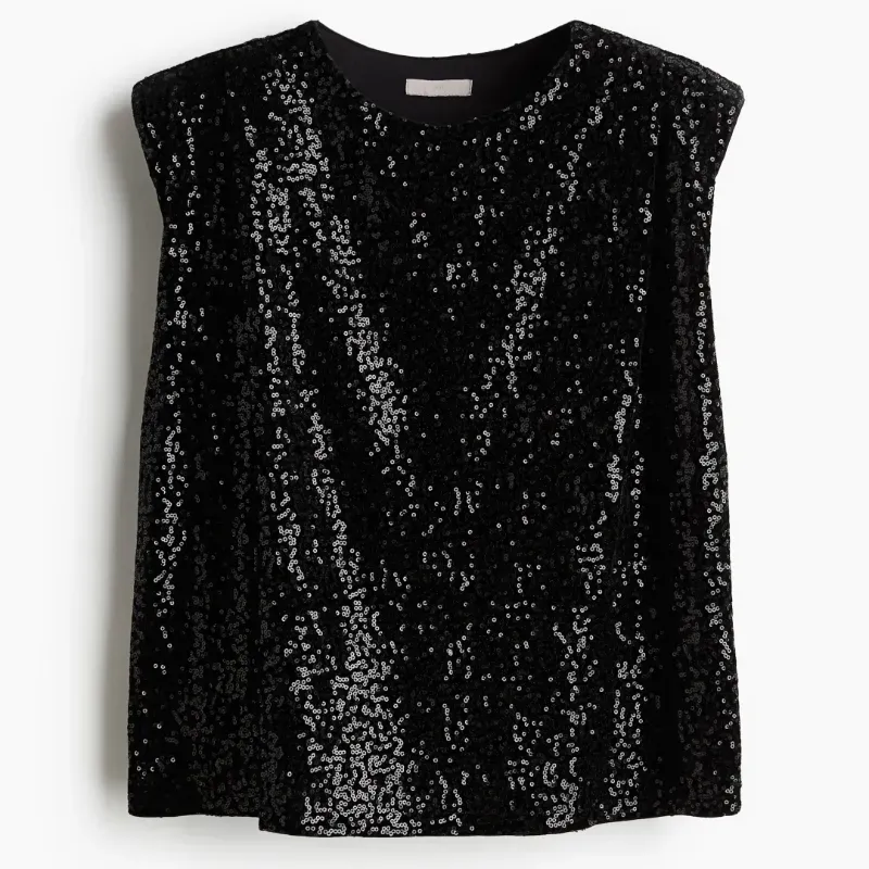 Blusa de lentejuelas H&M