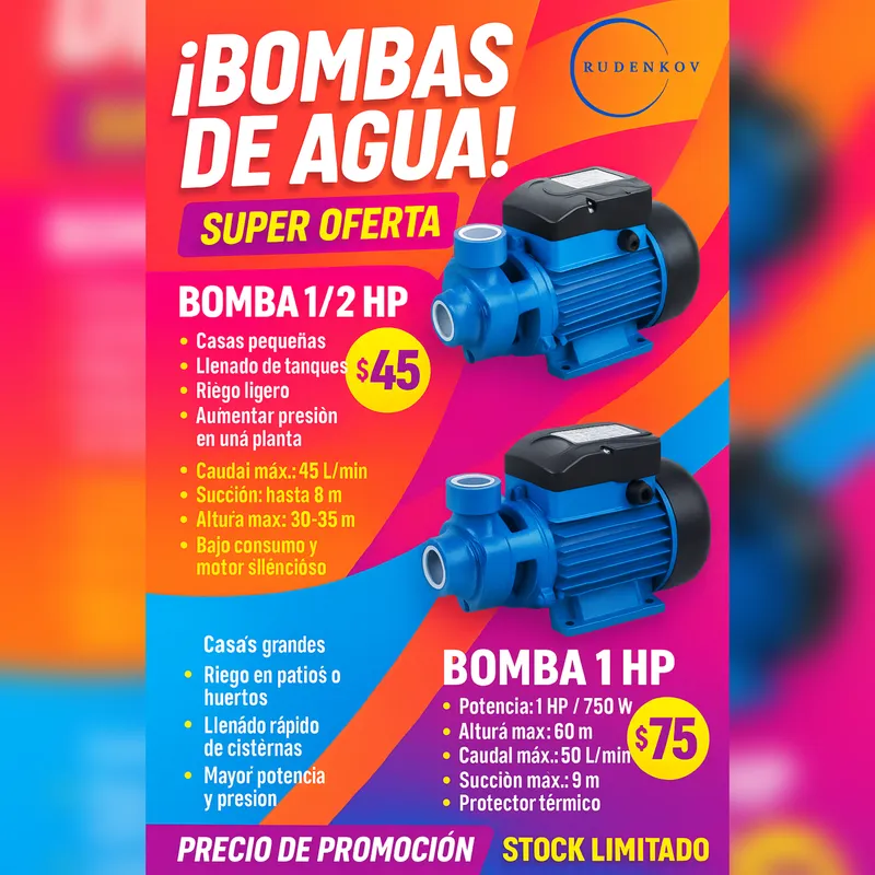 BOMBAS DE AGUA RUDENKOV