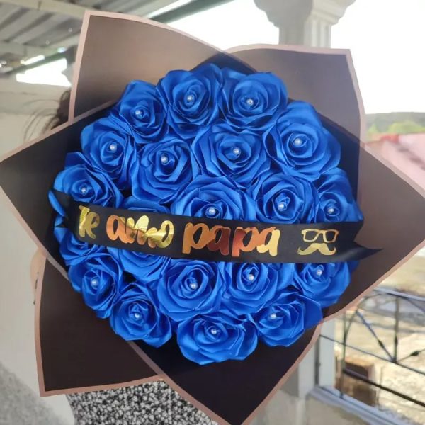 Ramo buchón azul fuerte "Te amo papá"