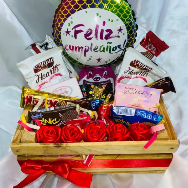 Caja de madera con candy