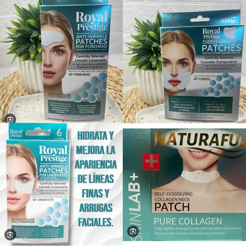 Parches absorbentes  de colágeno  Estuche d 6 pzas