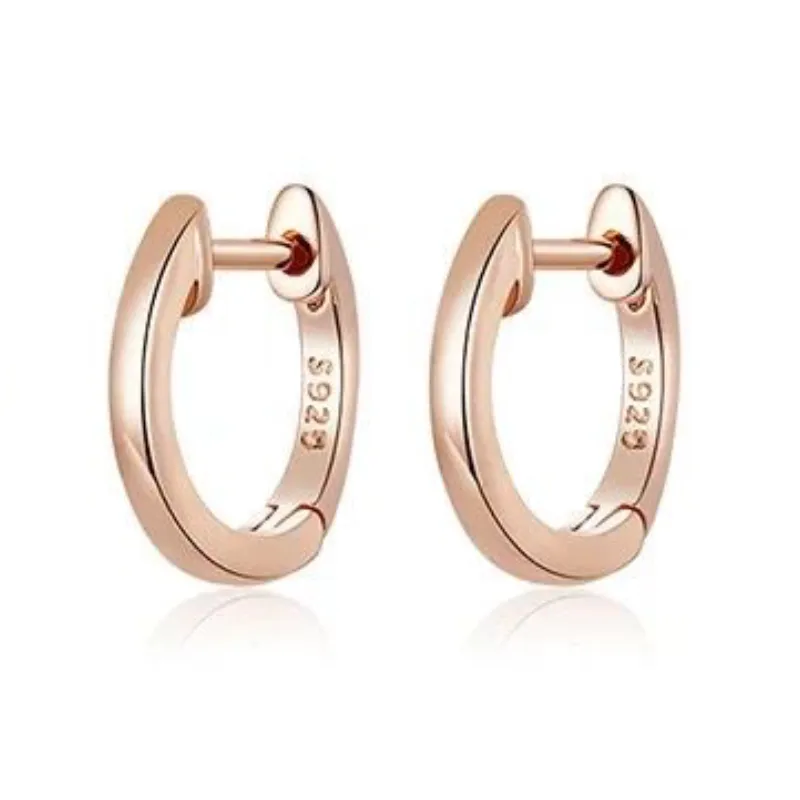 Argollas mini de oro rosa