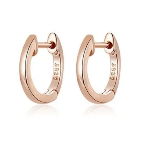 Argollas mini de oro rosa