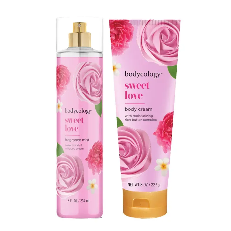 Set de crema hidratante y colonia de rosas