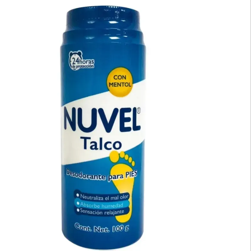 Talco para pies Nuvel 100g.