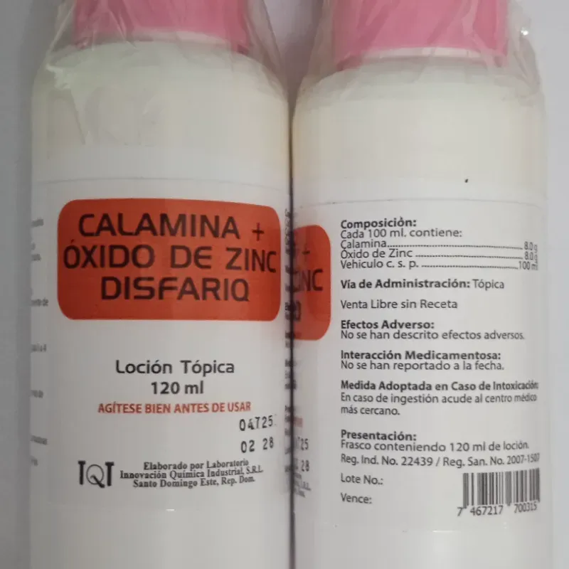 LOCION DE CALAMINA+OXIDO DE ZINC (120ml)