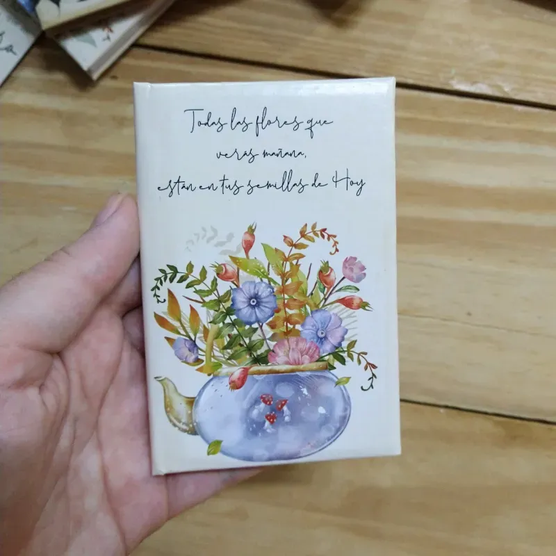 Agenda de bolsillo de flores