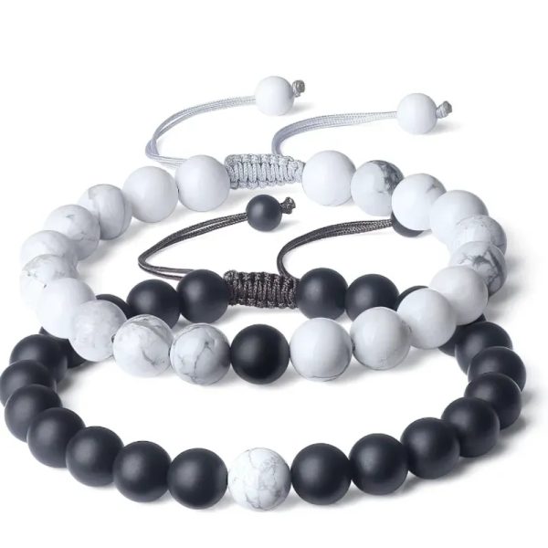 Pulsos de parejas de Onix blanco y negro