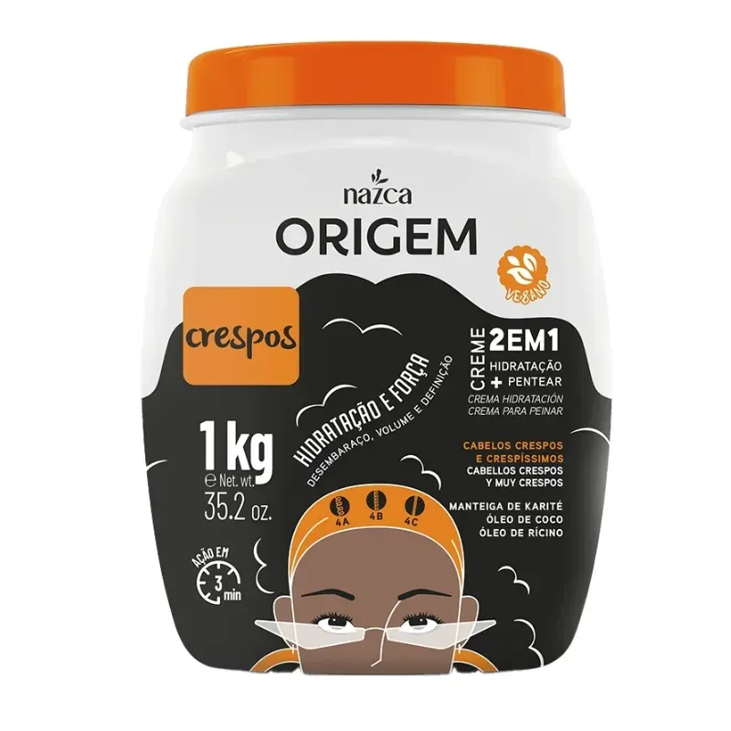 Crema 2 en 1 Para Cabellos Crespos 1kg