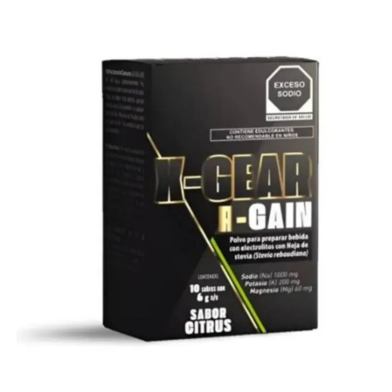 ELECTROLITOS EN POLVO R-GAIN - CAJA CON 10 SOBRES - SABOR CITRUS