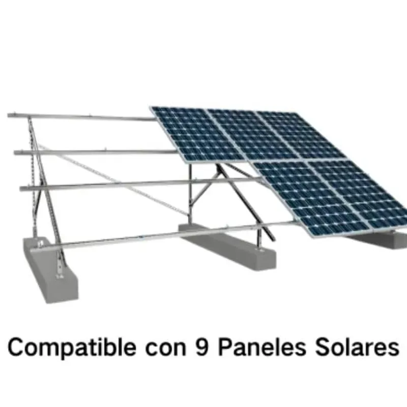 Conjunto completo de accesorios para soportes de paneles solares: compatible con 9 paneles solares