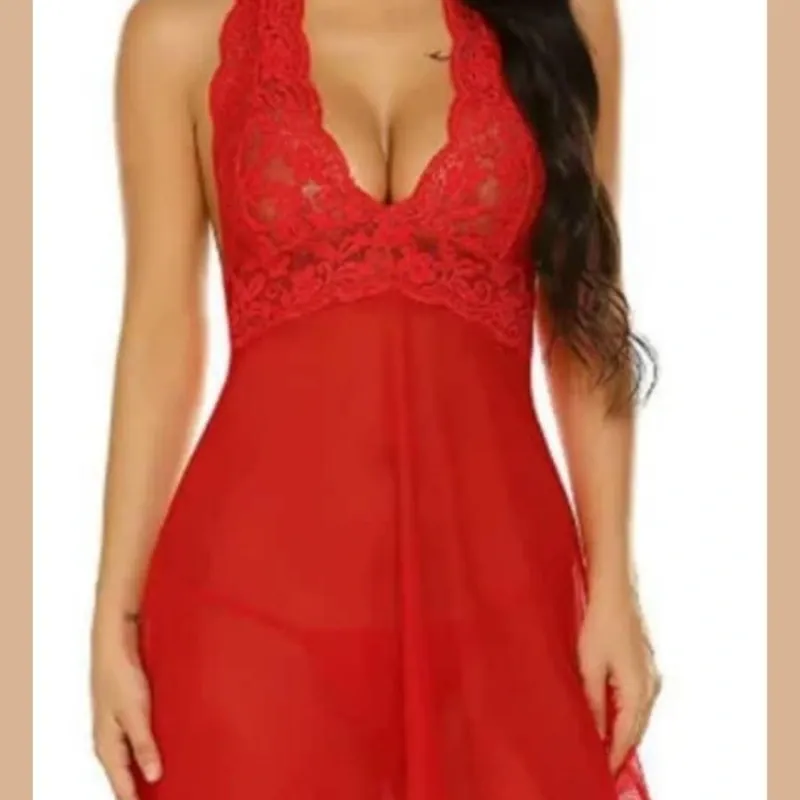 Babydoll rojo con tanga